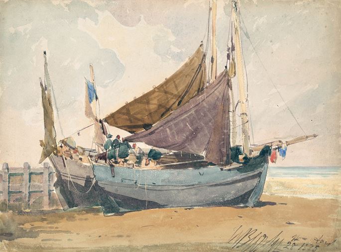William Roxby BEVERLEY - Fishing Boats on a Beach   | MasterArt